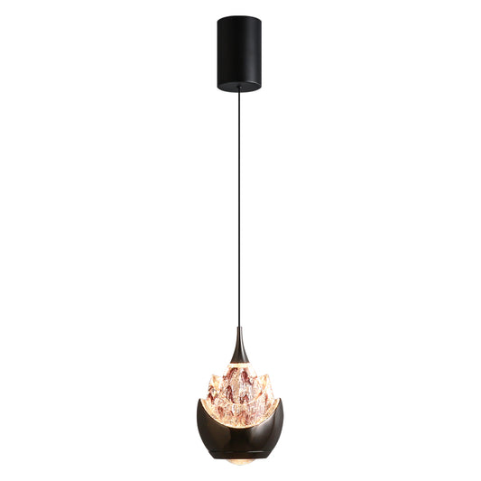 Modern creative mountain-shaped pendant light featuring a lens light source at the bottom-1029