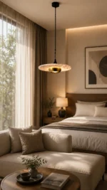 Modern Marble Pendant Light | Natural Stone LED Pendant Lighting Fixture for Interiors - Image 5