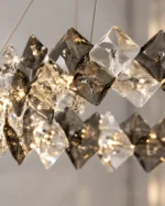 Crystal Ring LED Pendant Light | Modern Luxury Crystal Chandelier Ceiling Lighting - Image 3