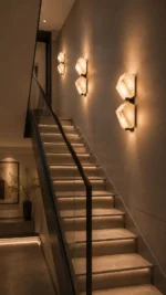 Natural Alabaster Wall Light – Modern Luxury Brass Wall Lamp (1–3 Heads) - Image 4