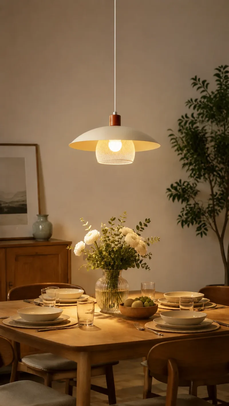 Art Mesh Glow Pendant Light – Nordic Modern LED Minimalist Pendant Lighting - Image 6