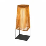 Natural Rattan Outdoor Floor Lamp | Handwoven LED 6W Warm White Standing Light
