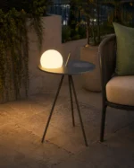 Soluna Solar Tripod Outdoor Table Lamp for Patio and Garden Lounge Lighting - Image 3