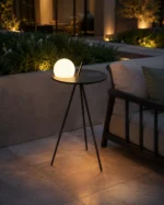 Soluna Solar Tripod Outdoor Table Lamp for Patio and Garden Lounge Lighting - Image 2