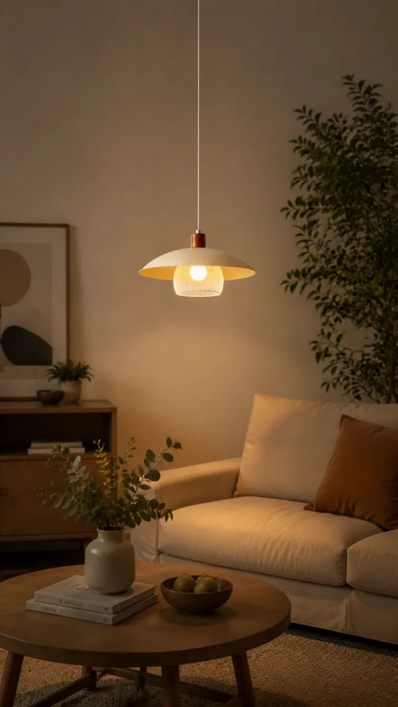 Art Mesh Glow Pendant Light – Nordic Modern LED Minimalist Pendant Lighting - Image 5