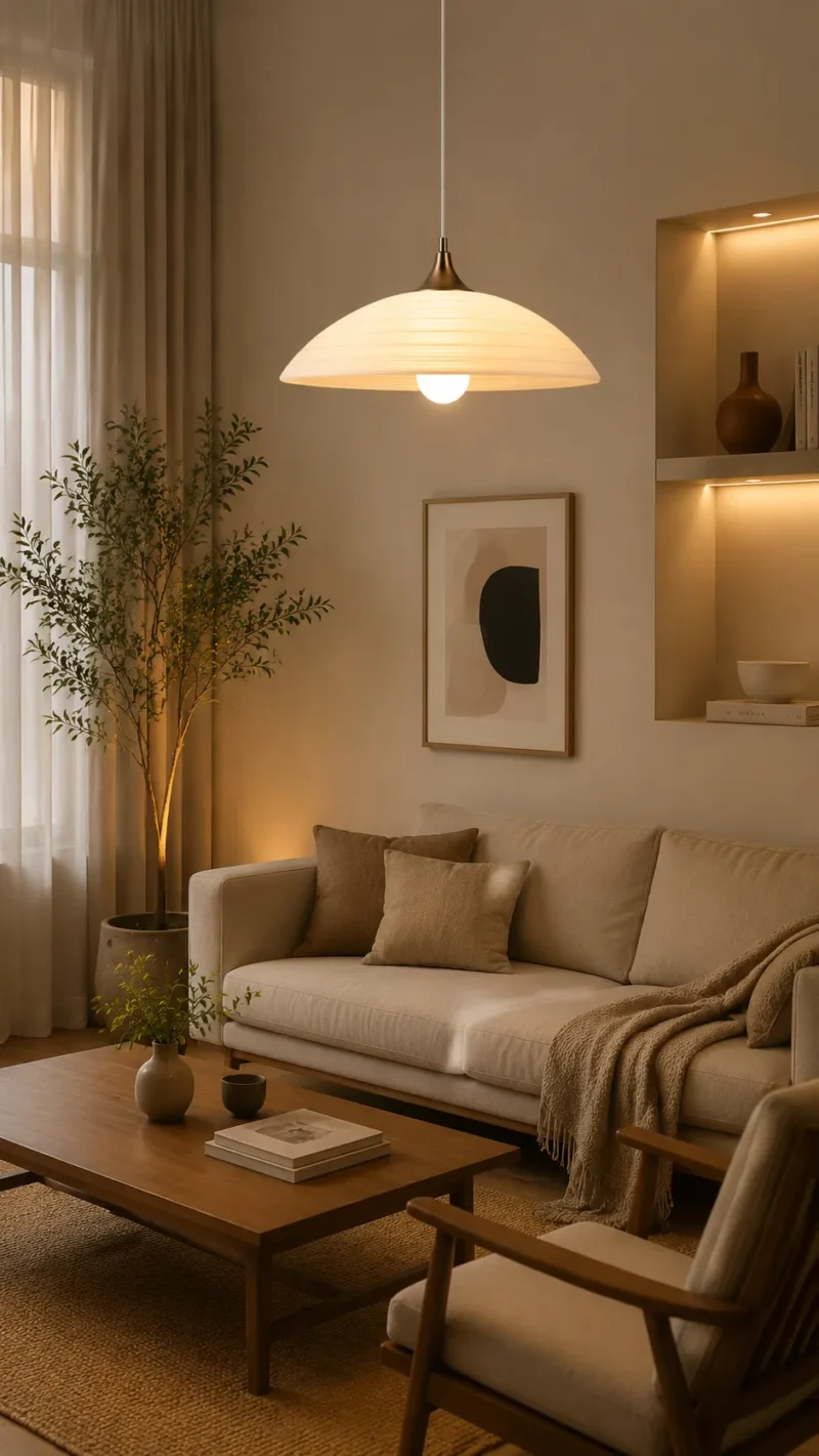 French Vintage Petal Glass Pendant Light | Elegant LED Pendant Lighting Fixture - Image 5