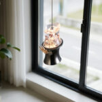Modern style, creative bamboo-section pendant light with an ambient lens light source at the bottom-1040 - Image 6