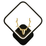Minimalist Square Antler Wall Light, 12W, Three-Color Adjustable