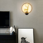 Deer Impression Round Wall Light | Nature-Inspired Elegance in Soft Glow - Image 5