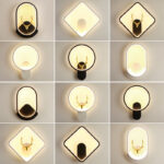 Minimalist Modular Wall Lights · Round / Square / Oval · Optional Antler Accents