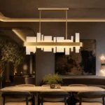 Amelie Modern Brass Linear LED Chandelier - Image 5