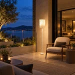 Pleated Glow White Outdoor Floor Lamp for Patio and Garden Lighting - Image 4
