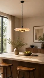 Modern Marble Pendant Light | Natural Stone LED Pendant Lighting Fixture for Interiors - Image 4