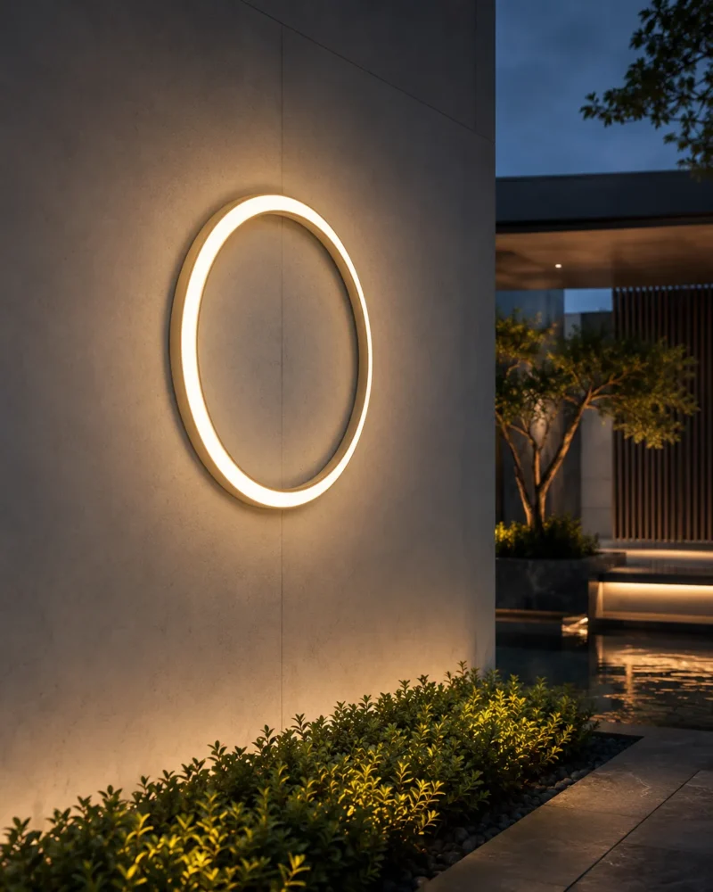 Moon Ring LED Outdoor Wall Light 7W Modern Minimalist Wall Lamp - Image 3