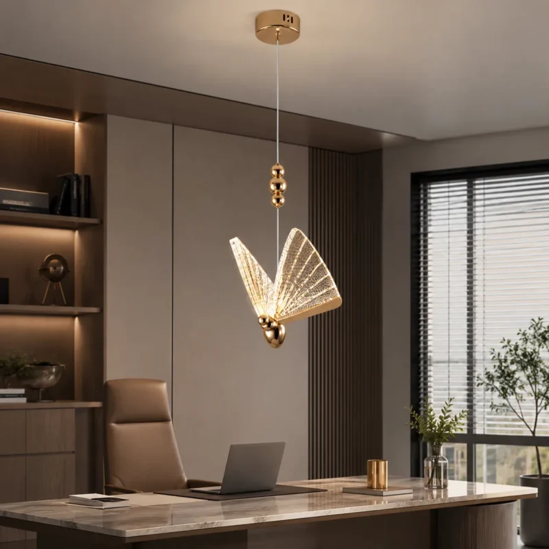 Butterfly Acrylic Pendant Light | Modern Decorative LED Ceiling Light - Image 3