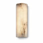 Modern Alabaster Wall Light | Fluted Stone LED Wall Sconce Bedroom & Hotel Lighting
