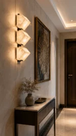 Natural Alabaster Wall Light – Modern Luxury Brass Wall Lamp (1–3 Heads) - Image 3