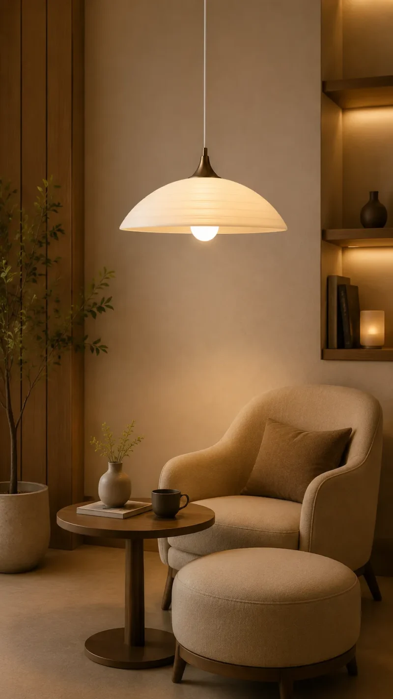 French Vintage Petal Glass Pendant Light | Elegant LED Pendant Lighting Fixture - Image 4