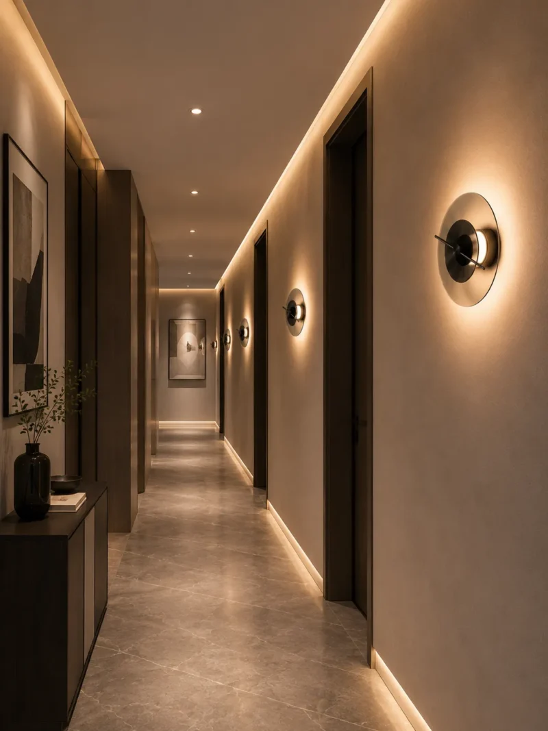 Modern Glass Wall Lamp | Delumina LED Wall Sconce Bedroom & Hotel Lighting - Image 3