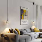 Modern creative Danish planet-shaped pendant light featuring a lens light source at the bottom-964 - Image 5