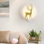Deer Impression Round Wall Light | Nature-Inspired Elegance in Soft Glow - Image 2