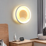 Minimalist Circular Wooden Wall Lamp – A Modern Home Choice with Warm Soft Light - Image 2