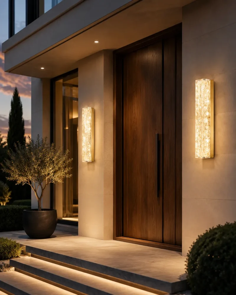 Modern Resin Wall Light | Full Spectrum LED Wall Sconce Bedroom & Hallway Lighting - Image 2