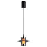 Modern Style Creative Spaceship Pendant Light with Ambient Lens Light at the Bottom-1042