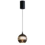 Modern creative Danish planet-shaped pendant light featuring a lens light source at the bottom-964