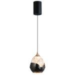 Modern creative mountain-shaped pendant light featuring a lens light source at the bottom-958