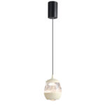 Modern creative snow mountain-shaped pendant light featuring a lens light source at the bottom-951
