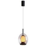 Spherical Glass Pendant Light. Premium electroplated finish, modern minimalist-1034