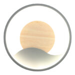 Minimalist Circular Wooden Wall Lamp – A Modern Home Choice with Warm Soft Light