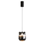 Modern creative red panda-shaped pendant light featuring a lens light source at the bottom-982