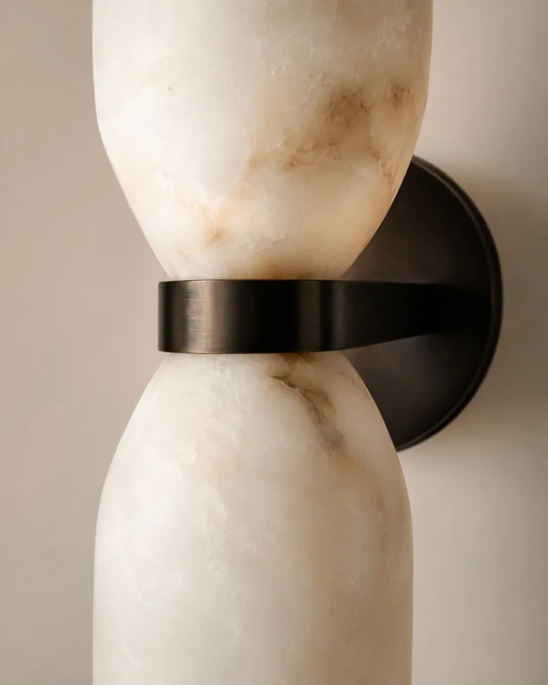 Alabaster Wall Sconce|Modern Luxury Wall Light Natural Stone Decorative Lighting - Image 5