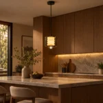 Modern Marble Glass Pendant Light | Smoky Black LED Pendant Lighting Fixture for Interiors - Image 5