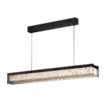 LUMO Cloud Linear Crystal Pendant Light | Modern Brass LED Chandelier