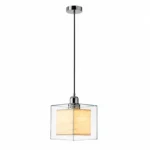 Modern Glass Cube Pendant Light | Minimalist LED Pendant Lighting Fixture for Interiors