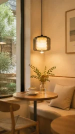 Modern Marble Glass Pendant Light | Smoky Black LED Pendant Lighting Fixture for Interiors - Image 3