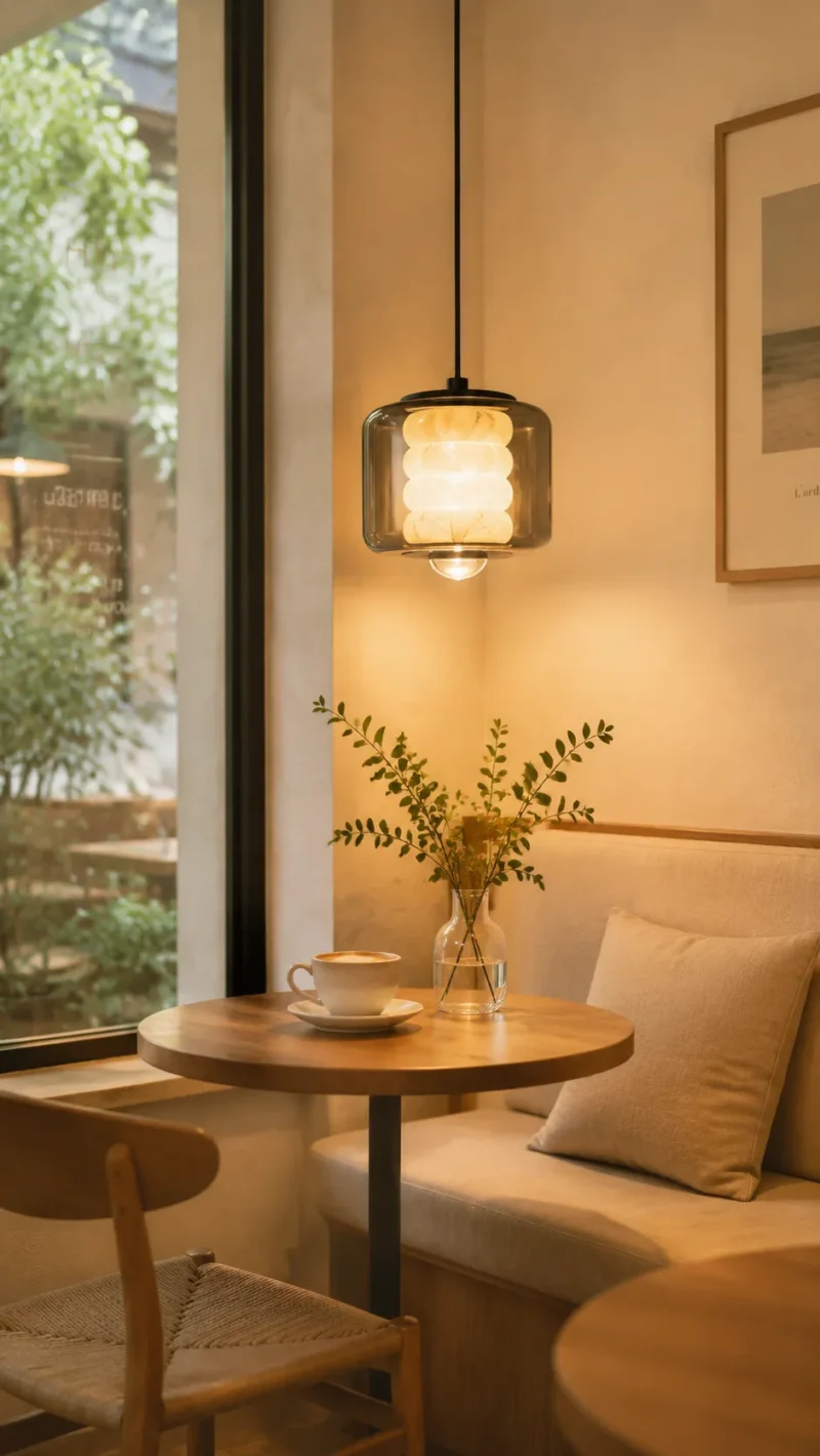 Modern Marble Glass Pendant Light | Smoky Black LED Pendant Lighting Fixture for Interiors - Image 3