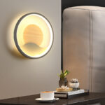 Minimalist Circular Wooden Wall Lamp – A Modern Home Choice with Warm Soft Light - Image 3