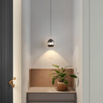 Modern creative eggshell crack-shaped pendant light featuring a lens light source at the bottom-945 - Image 4