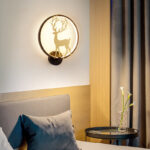 Deer Impression Round Wall Light | Nature-Inspired Elegance in Soft Glow - Image 3