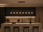 Brass Glass Linear Pendant Light – Modern LED Kitchen Island Lighting - Image 3
