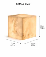 Snowflake Alabaster Glow Cube Lamp | Minimalist Stone LED Table Light - Image 6