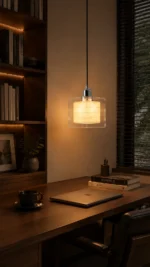 Modern Glass Cube Pendant Light | Minimalist LED Pendant Lighting Fixture for Interiors - Image 3