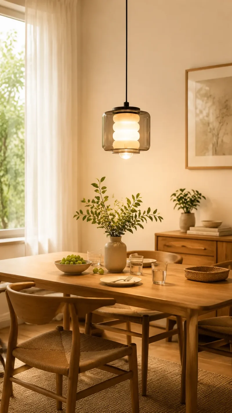 Modern Marble Glass Pendant Light | Smoky Black LED Pendant Lighting Fixture for Interiors - Image 4