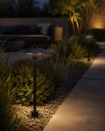 Shadowcap Modern Black Aluminum Outdoor Path Light - Image 4