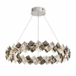 Crystal Ring LED Pendant Light | Modern Luxury Crystal Chandelier Ceiling Lighting