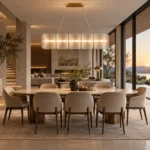 Aurora Ripple Linear Pendant Light | Modern Frosted Glass LED Chandelier - Image 3